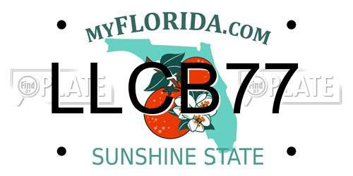 LLCB77 Florida License Plate