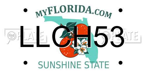 LLCH53 Florida License Plate