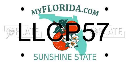 LLCP57 Florida License Plate
