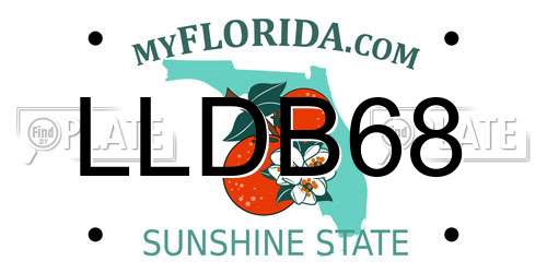 LLDB68 Florida License Plate