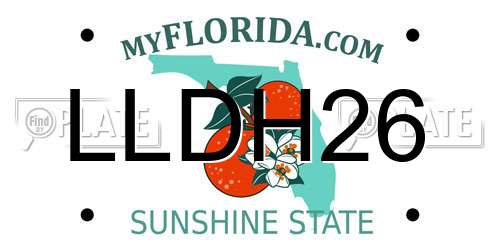 LLDH26 Florida License Plate