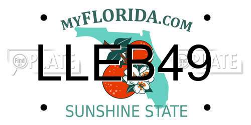LLEB49 Florida License Plate