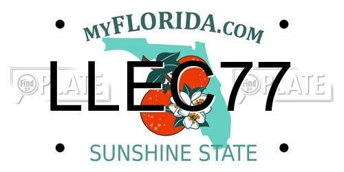 LLEC77 Florida License Plate
