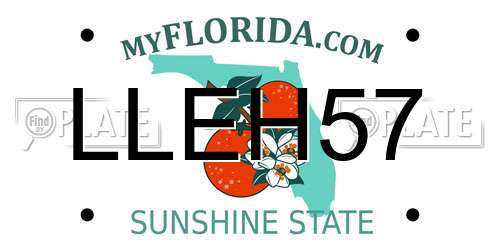 LLEH57 Florida License Plate