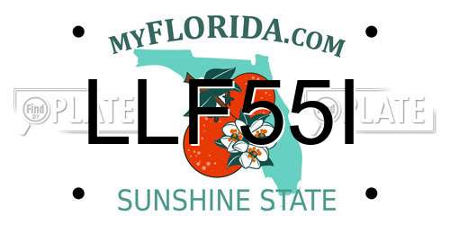 LLF55I Florida License Plate