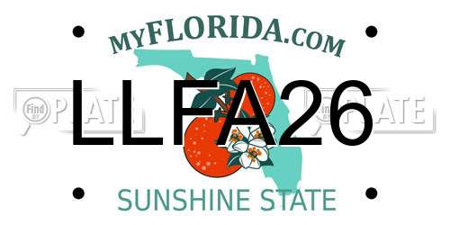 LLFA26 Florida License Plate
