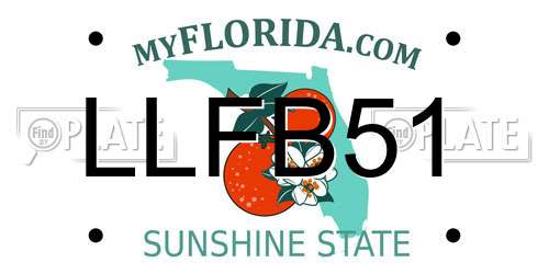 LLFB51 Florida License Plate