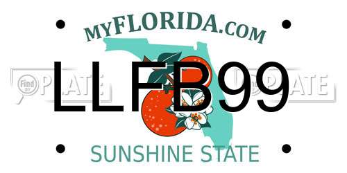 LLFB99 Florida License Plate