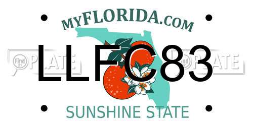 LLFC83 Florida License Plate