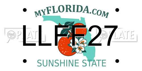 LLFF27 Florida License Plate