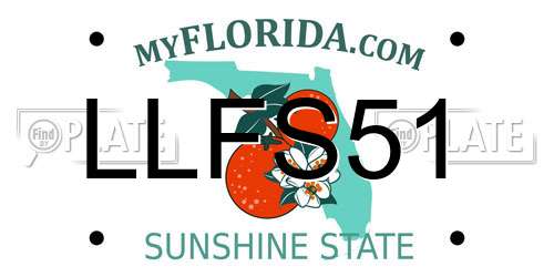LLFS51 Florida License Plate