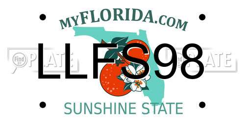 LLFS98 Florida License Plate