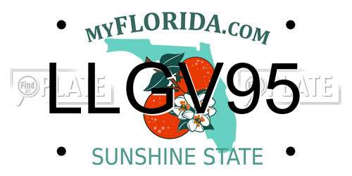 LLGV95 Florida License Plate