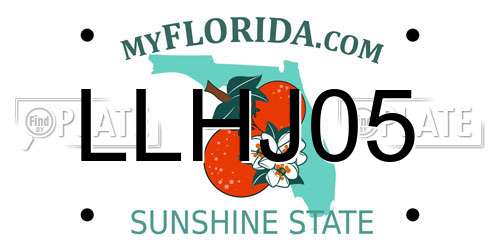 LLHJ05 Florida License Plate