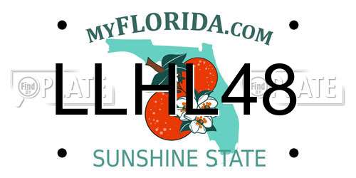 LLHL48 Florida License Plate