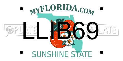 LLIB69 Florida License Plate