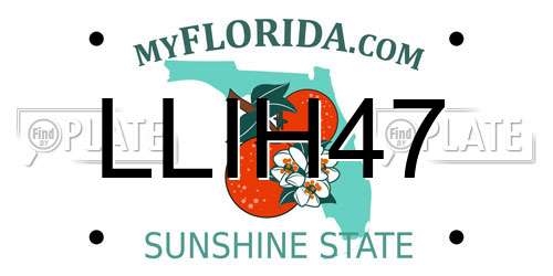 LLIH47 Florida License Plate
