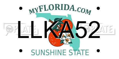 LLKA52 Florida License Plate