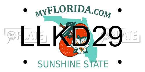 LLKD29 Florida License Plate