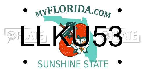 LLKU53 Florida License Plate