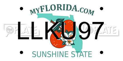 LLKU97 Florida License Plate