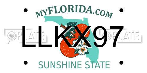 LLKX97 Florida License Plate