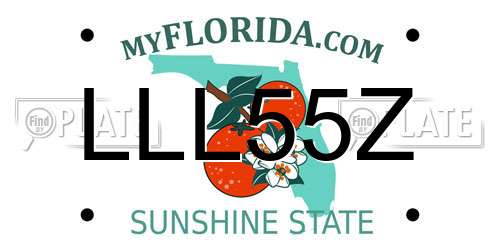 LLL55Z Florida License Plate