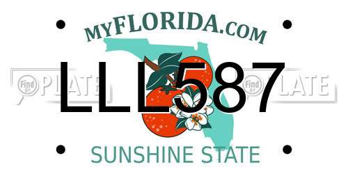 LLL587 Florida License Plate