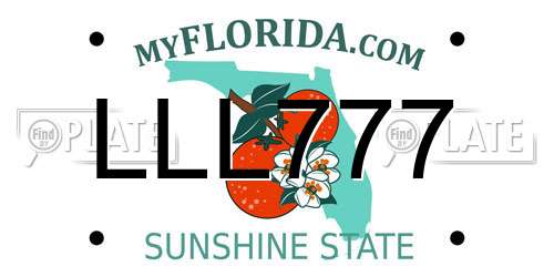 LLL777 Florida License Plate