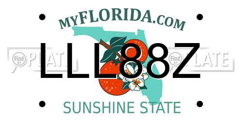 LLL88Z Florida License Plate