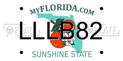LLLB82 Florida License Plate