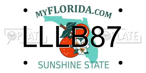 LLLB87 Florida License Plate
