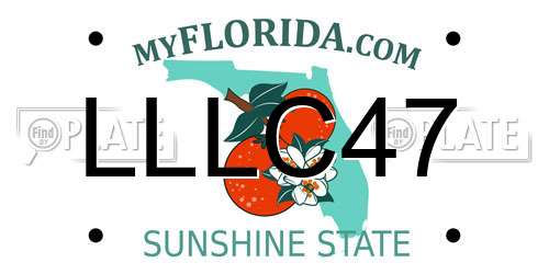 LLLC47 Florida License Plate