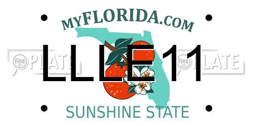 LLLE11 Florida License Plate