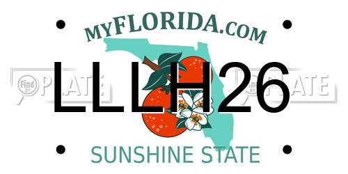 LLLH26 Florida License Plate