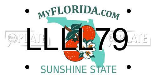 LLLL79 Florida License Plate