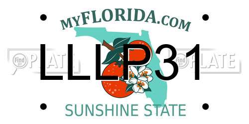 LLLP31 Florida License Plate