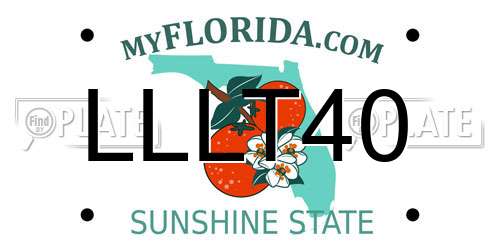 LLLT40 Florida License Plate