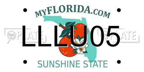 LLLU05 Florida License Plate