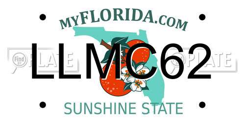 LLMC62 Florida License Plate