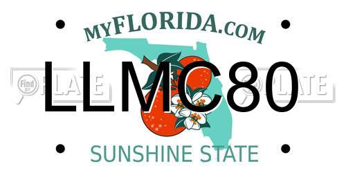 LLMC80 Florida License Plate