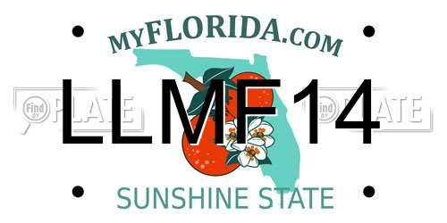 LLMF14 Florida License Plate