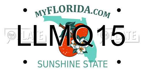 LLMQ15 Florida License Plate