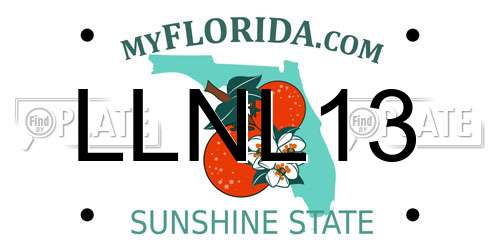 LLNL13 Florida License Plate