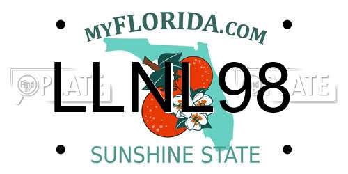 LLNL98 Florida License Plate