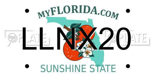 LLNX20 Florida License Plate