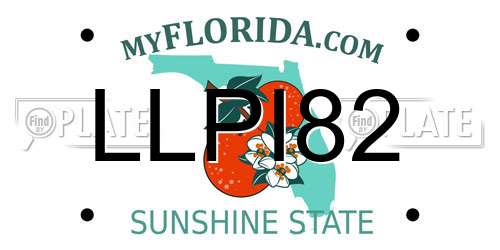 LLPI82 Florida License Plate