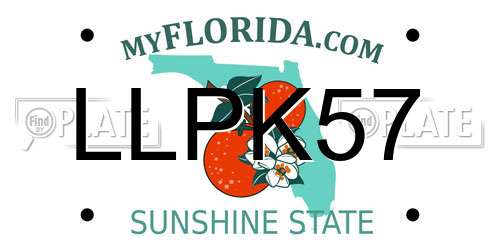 LLPK57 Florida License Plate