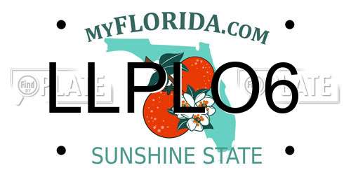 LLPLO6 Florida License Plate