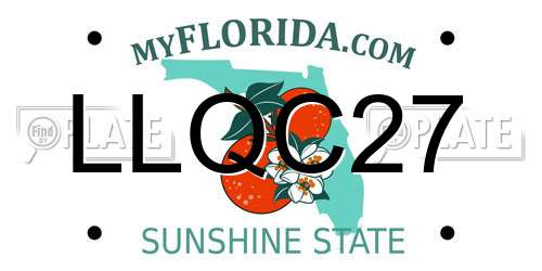 LLQC27 Florida License Plate